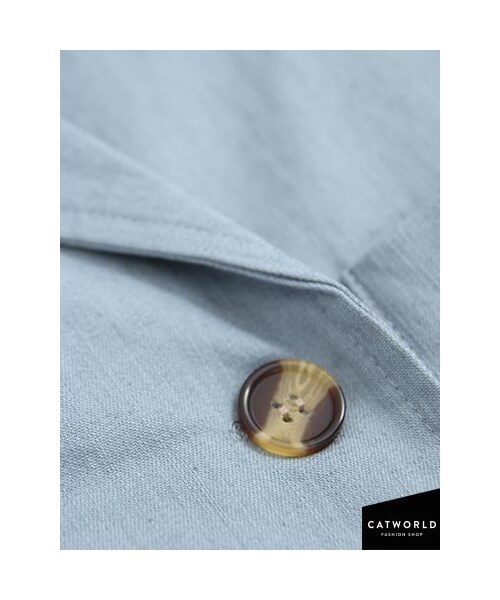 catworld（キャットワールド）の「肩飾雙釦翻領寬版風衣外套（ジャケット/アウター・レディース・淺藍/卡其・F）」の7枚目の写真
