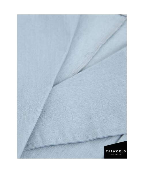 catworld（キャットワールド）の「肩飾雙釦翻領寬版風衣外套（ジャケット/アウター・レディース・淺藍/卡其・F）」の6枚目の写真