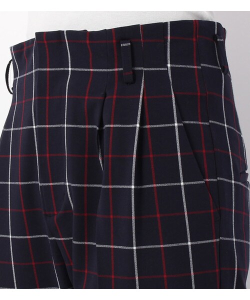 laboratory work（ラボラトリーワーク）の「格子チェック柄センタープレスパンツ（その他・レディース・ホワイト系/ネイビー系・S/M）」の5枚目の写真