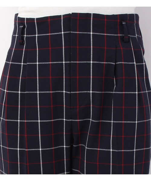 laboratory work（ラボラトリーワーク）の「格子チェック柄センタープレスパンツ（その他・レディース・ホワイト系/ネイビー系・S/M）」の6枚目の写真