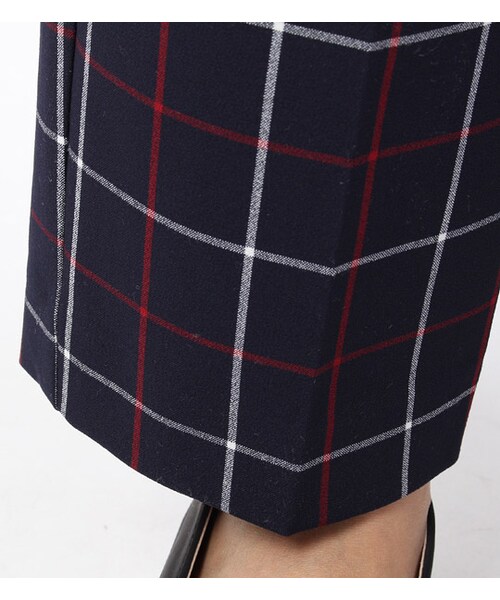 laboratory work（ラボラトリーワーク）の「格子チェック柄センタープレスパンツ（その他・レディース・ホワイト系/ネイビー系・S/M）」の7枚目の写真