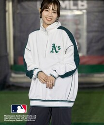 LEPSIM（レプシィム）の「MLB ハーフジップ配色プルオーバー（その他・レディース）」