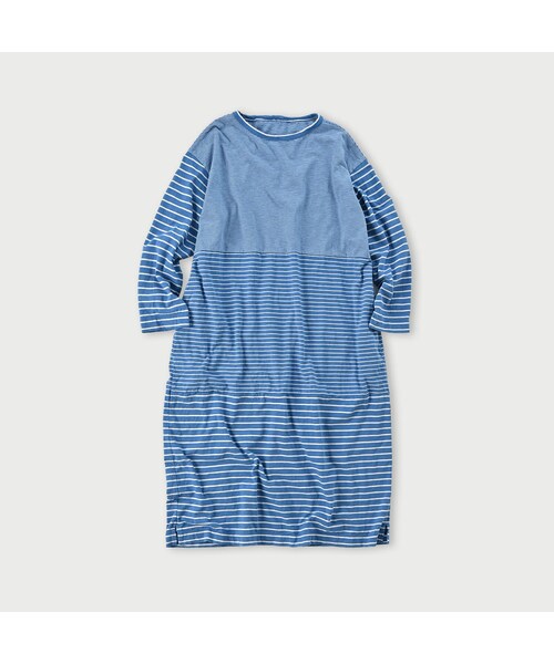 45R クレイジー縞天竺のドレス☆試着のみ