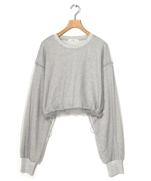 w closet(ダブルクローゼット)の「【Alley】チュールドッキングプルオーバー(その他・レディース・アイボリー/イエロー/グレー・FREE)」の6枚目の写真