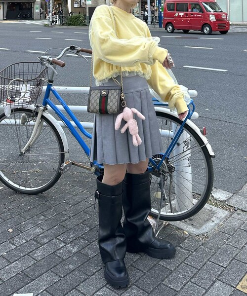 w closet(ダブルクローゼット)の「【Alley】チュールドッキングプルオーバー(その他・レディース・アイボリー/イエロー/グレー・FREE)」の17枚目の写真