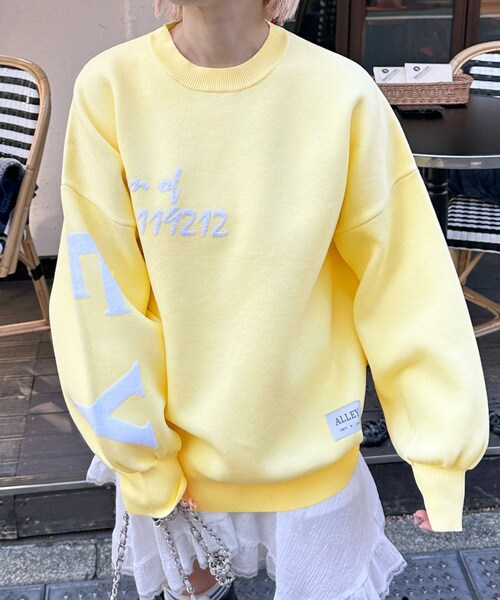w closet（ダブルクローゼット）の「★先行予約★【Alley】ロゴジャガードプルオーバー【1月下旬入荷】（その他・レディース・イエロー/グレー・FREE）」の6枚目の写真