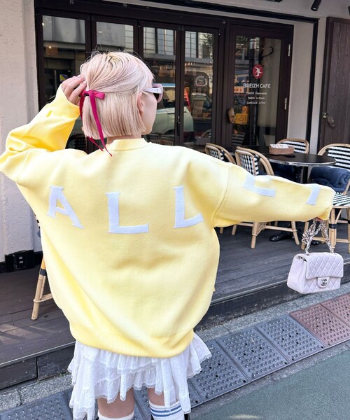 w closet（ダブルクローゼット）の「★先行予約★【Alley】ロゴジャガードプルオーバー【1月下旬入荷】（その他・レディース・イエロー/グレー・FREE）」の14枚目の写真