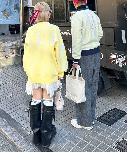 w closet（ダブルクローゼット）の「★先行予約★【Alley】ロゴジャガードプルオーバー【1月下旬入荷】（その他・レディース・イエロー/グレー・FREE）」の13枚目の写真