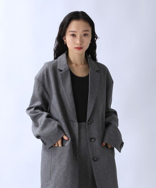 JEANASIS（ジーナシス）の「スムーステレコUネックLS TEE（トップス・ホワイト(05)/ブラック(09)/ブラック×ホワイト(19)・FREE）」の7枚目の写真