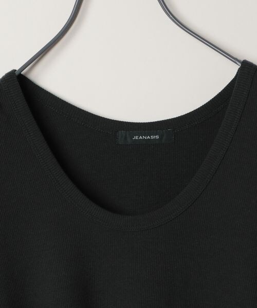 JEANASIS（ジーナシス）の「スムーステレコUネックLS TEE（トップス・ホワイト(05)/ブラック(09)/ブラック×ホワイト(19)・FREE）」の12枚目の写真