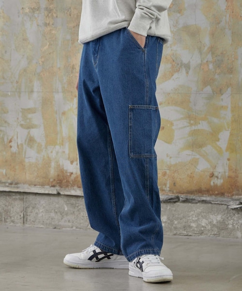 CIAOPANIC TYPY(チャオパニックティピー)の「【TYPYdenim】デニムワークカーゴパンツ(デニムパンツ・レディース・ベージュ/ブルー/ライトグレー・M/L)」の3枚目の写真