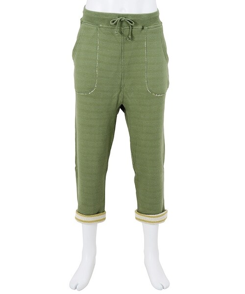 Ne-net（ネネット）の「メンズ (P)リバーボーダー裏毛 / パンツ（パンツ・メンズ・green/navy・03）」の9枚目の写真