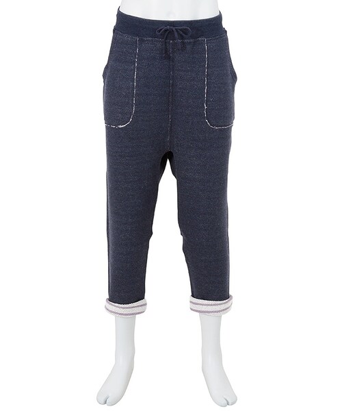 Ne-net（ネネット）の「メンズ (P)リバーボーダー裏毛 / パンツ（パンツ・メンズ・green/navy・03）」の2枚目の写真