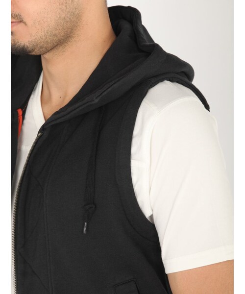 AVIREX（アヴィレックス）の「avirex/アヴィレックス/メンズ/HOODED MILITARY VEST/フーデッド ミリタリー ベスト（トップス・メンズ・BLACK/GREY/CAMO・M/L/XL）」の6枚目の写真