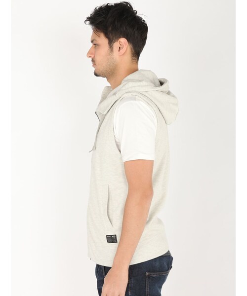 AVIREX（アヴィレックス）の「avirex/アヴィレックス/メンズ/HOODED MILITARY VEST/フーデッド ミリタリー ベスト（トップス・メンズ・BLACK/GREY/CAMO・M/L/XL）」の12枚目の写真