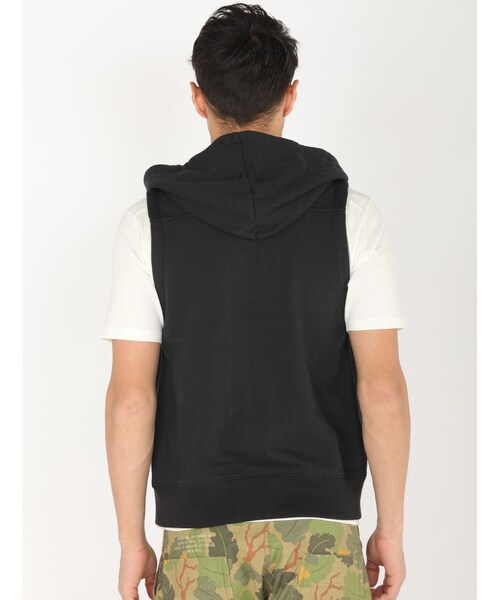 AVIREX（アヴィレックス）の「avirex/アヴィレックス/メンズ/HOODED MILITARY VEST/フーデッド ミリタリー ベスト（トップス・メンズ・BLACK/GREY/CAMO・M/L/XL）」の3枚目の写真