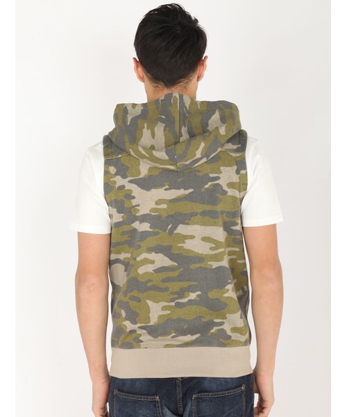 AVIREX（アヴィレックス）の「avirex/アヴィレックス/メンズ/HOODED MILITARY VEST/フーデッド ミリタリー ベスト（トップス・メンズ・BLACK/GREY/CAMO・M/L/XL）」の21枚目の写真
