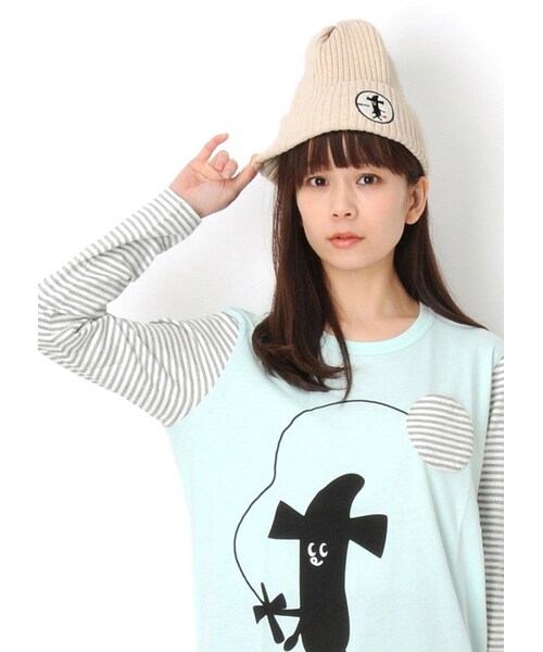 Ne-net（ネネット）の「ケンダマくんニット帽 / 帽子（帽子・レディース・off white/gray・-）」の5枚目の写真
