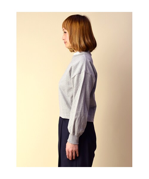 w closet（ダブルクローゼット）の「天竺ショート丈プルオーバー（トップス・レディース・オフホワイト/グレー/ネイビー・FREE）」の5枚目の写真