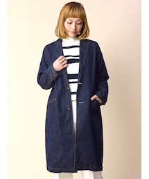w closet | デニムシングルチェスターコート(トップス)