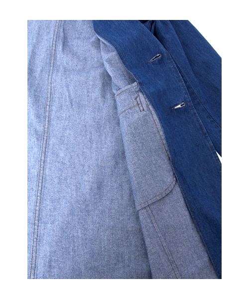 w closet（ダブルクローゼット）の「デニムシングルチェスターコート（トップス・レディース・ブルー/ワンウォッシュ・FREE）」の9枚目の写真