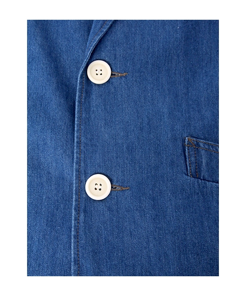 w closet（ダブルクローゼット）の「デニムシングルチェスターコート（トップス・レディース・ブルー/ワンウォッシュ・FREE）」の7枚目の写真