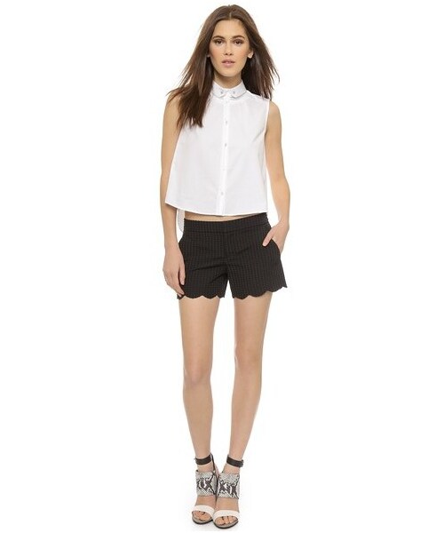 CLUB MONACO（クラブモナコ）の「Club Monaco Amber Shorts（その他パンツ・レディース・Blue/White Stripe/Dark Chambray/Black Dot・2/8/00/6/4/0/10）」の13枚目の写真