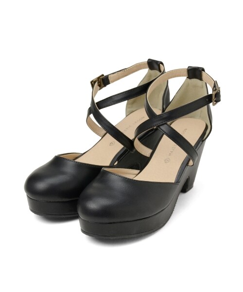 MAJESTIC LEGON（マジェスティックレゴン）の「クロスベルトパンプス（シューズ・レディース・L/グリーン/アイボリー/ブラック・M/L）」の9枚目の写真