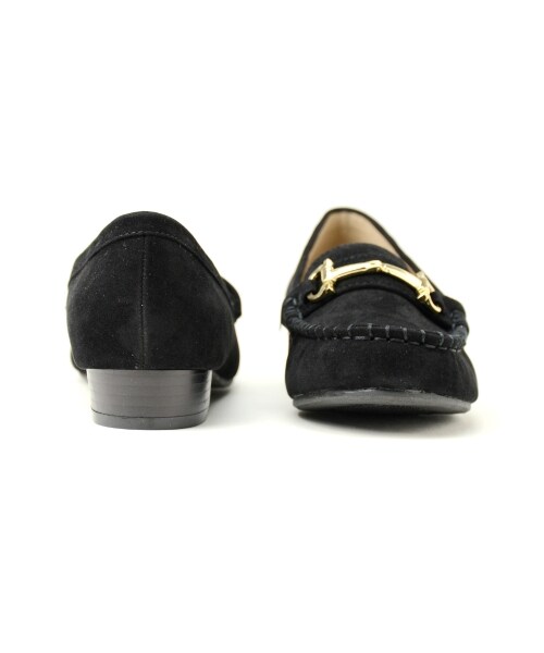 MAJESTIC LEGON（マジェスティックレゴン）の「ビット付ローファー（シューズ・レディース・ブラック柄/アイボリー/ブラック・M/L）」の2枚目の写真