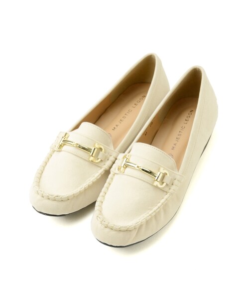 MAJESTIC LEGON（マジェスティックレゴン）の「ビット付ローファー（シューズ・レディース・ブラック柄/アイボリー/ブラック・M/L）」の8枚目の写真