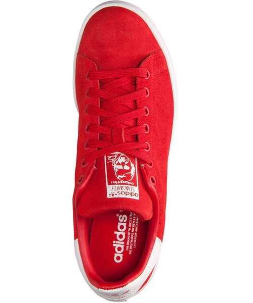 adidas（アディダス）の「adidas Men's Originals Stan Smith Casual Sneakers from Finish Line（スニーカー・メンズ・RED/WHITE SUEDE・8/9.5/9/11/10）」の4枚目の写真