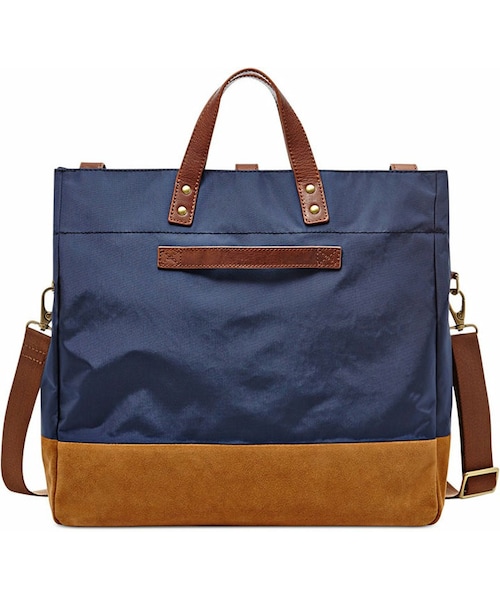 FOSSIL（フォッシル）の「Fossil Gordon Foldover Tote Bag（その他ベビー用品・メンズ・Olive/Navy）」の4枚目の写真