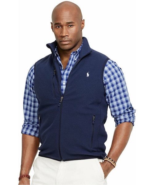 polo ralph lauren fleece mockneck vest