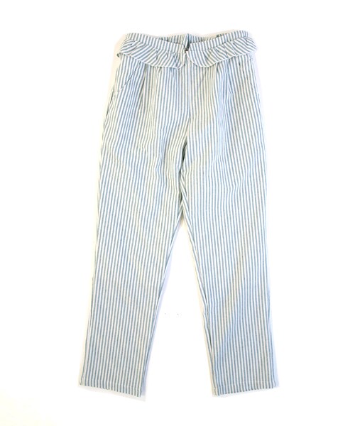 paravion（パラビオン）の「ストライプフリルパンツ（パンツ・レディース・ブラック/ベージュ/サックス・ワンサイズ）」の3枚目の写真