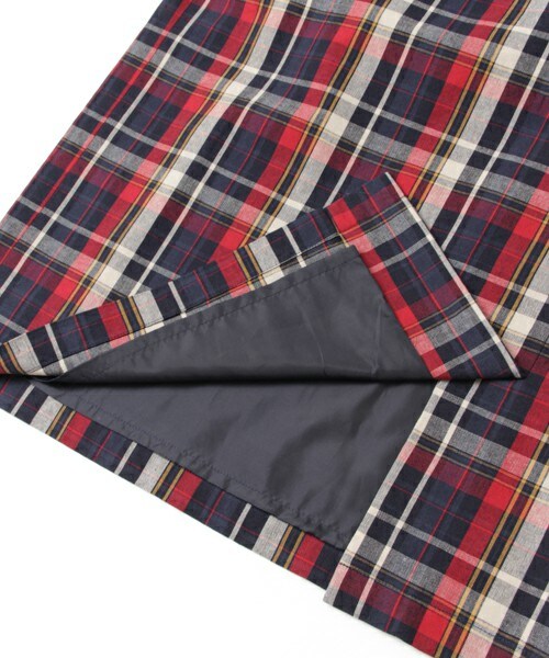 KBF（ケイビーエフ）の「圍裹式格紋裙（スカート・レディース・綠色/紅色・one）」の11枚目の写真