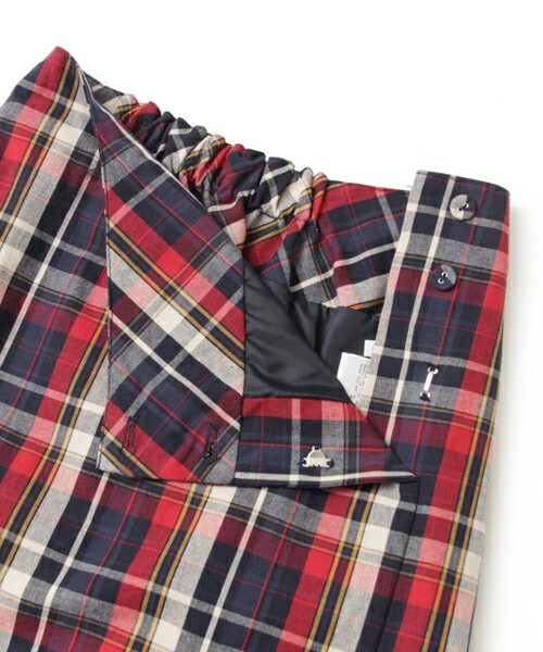 KBF（ケイビーエフ）の「圍裹式格紋裙（スカート・レディース・綠色/紅色・one）」の9枚目の写真