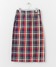 KBF | 圍裹式格紋裙(スカート)