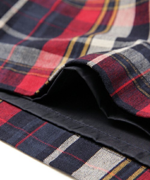 KBF（ケイビーエフ）の「圍裹式格紋裙（スカート・レディース・綠色/紅色・one）」の12枚目の写真