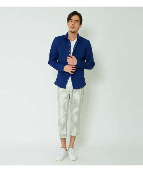 KATHARINE HAMNETT LONDON (キャサリンハムネットロンドン)の「CROPPED JACQUARD(パンツ・メンズ・ブラック/ネイビー/ホワイト・S/M/L/XL)」の17枚目の写真