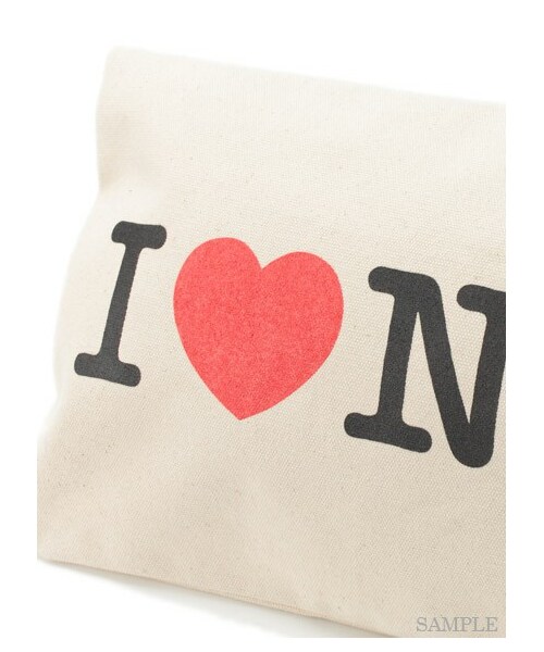 USAGI Item（ウサギアイテム）の「I LOVE NYクラッチバッグ（クラッチバッグ・レディース・WHT・F）」の4枚目の写真