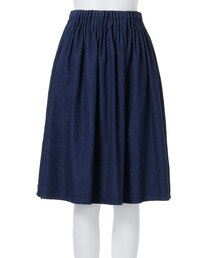MURUA | 【CASUAL】ウエストシャーリングデニムミディSK(スカート)