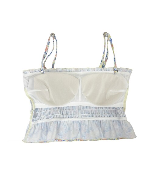 新品未使用　タグ付き　PEAK&PINE 小花柄シャーリングバンドゥビキニ d90b598292d695d32c308559c51367