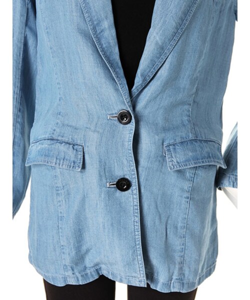 MURUA（ムルーア）の「【CASUAL】テンセルデニムJK（ジャケット/アウター・レディース・ブルー/アイスブルー・1/2）」の13枚目の写真