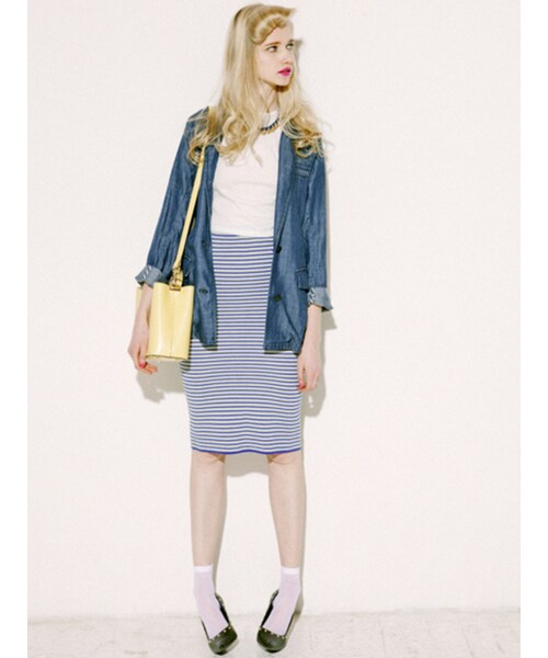 MURUA（ムルーア）の「【CASUAL】テンセルデニムJK（ジャケット/アウター・レディース・ブルー/アイスブルー・1/2）」の5枚目の写真