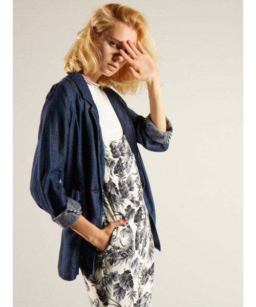 MURUA（ムルーア）の「【CASUAL】テンセルデニムJK（ジャケット/アウター・レディース・ブルー/アイスブルー・1/2）」の3枚目の写真