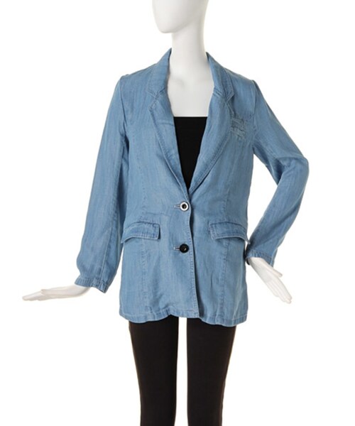 MURUA（ムルーア）の「【CASUAL】テンセルデニムJK（ジャケット/アウター・レディース・ブルー/アイスブルー・1/2）」の2枚目の写真