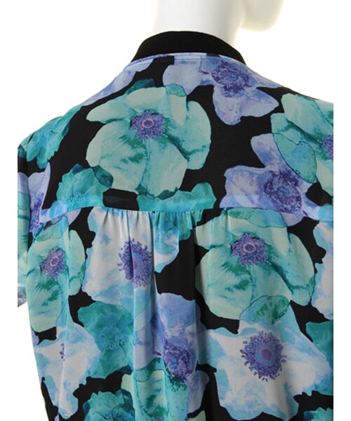 MURUA（ムルーア）の「RIBコンビシフォンBZ（ジャケット/アウター・レディース・オフホワイト/ブラック/ミントグリーン/アイスブルー/ミックス・2/1）」の13枚目の写真