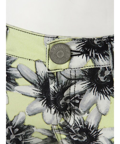 MURUA（ムルーア）の「【CASUAL】パッションフラワーパギンス（パンツ・レディース・ホワイト/ライム/ミックス・0/1/2）」の7枚目の写真