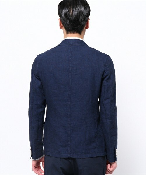 UNION STATION（ユニオンステーション）の「リネンジャケット（テーラードジャケット・メンズ・ベージュ/ブルー/ネイビー・SMALL/MEDIUM/LARGE/LL）」の6枚目の写真