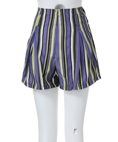 MURUA（ムルーア）の「【CASUAL】マルチストライプS/PT（パンツ・レディース・グリーン/ブルー・1/2）」の5枚目の写真